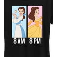 thumbnail image 3 of Disney Princess - Belle Day And Night Wear- Women's Short Sleeve Graphic T-Shirt, 3 of 5