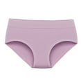 thumbnail image 2 of Swuxness Women's High Waist Briefs, Women's Plus Size Underwear, Women's Solid Color Plus Size High Waisted Leak Proof Short Briefs Panties for Ladies Purple, L, 2 of 3