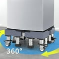 thumbnail image 5 of XIANERS Washing Machine Stand Laundry Stand Base Heavy Duty Washing Machine Stand Washer And Dryer Pedestal Adjustable Refrigerator Stand With 8 Strong Feet & 4 Locking Wheels fitting, 5 of 9