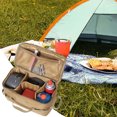 thumbnail image 3 of Camping Storage Bag Large Capacity Multi-compartment Zipper Closure Wear-resistant Oxford Cloth Outdoor Camping Cookware Ground Nail Tote Bag Camping Supplies, 3 of 7