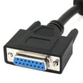 thumbnail image 2 of DB15 Cable Black Straight Through 15 Pin DB15 RS232 Serial Cable, DB15 Male to Female Connector Extension Cable Cord Shielded, 5ft/1.5m, 2 of 6