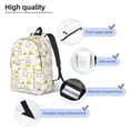 thumbnail image 4 of Lsque Rabbit And Milk Tea Pattern Canvas Daypack, Durable Backpack, High-quality Versatile Backpack,Vintage Compact Backpack-Medium, 4 of 6
