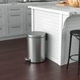 thumbnail image 5 of iTouchless SoftStep Round Stainless Steel Step Trash Can with Hinged Lid 3.17 Gallon (IP03RSS), 5 of 7