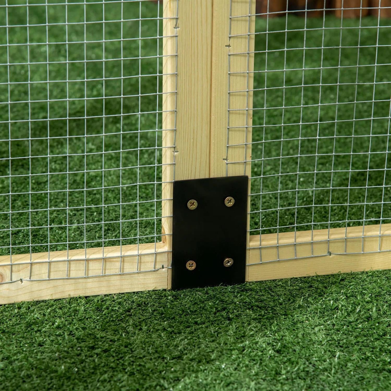 Pefilos 55" Large Chicken Coop Rabbit Hutch, Outdoor Wooden Poultry Cage Hen House with Perches for Garden Backyard, Beige