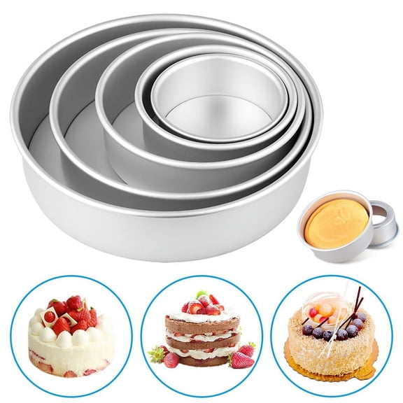 4 Inch Cake Mold Aluminium Alloy Round DIY Cakes Pastry Mould Baking Tin Pan Kitchen Tool