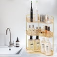 thumbnail image 6 of Logianis 3-Tier Bathroom Corner Organizer Countertop Organizer Countertop Storage Vanity Trays Gold, 6 of 7