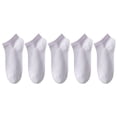 thumbnail image 5 of Women's Pure Cotton Short Socks Thin Breathable Anti Odor Casual Summer Sports, 5 of 5