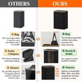 thumbnail image 2 of Cesto para la Ropa Sucia de 150L con Tapa, Cesta para la Colada con Asas de Bambú y 2 Bolsa Extraíble, Cesto de Ropa Plegable Grande para Dormitorio, Cuarto de Baño, Lavadero, Negro, 2 of 9