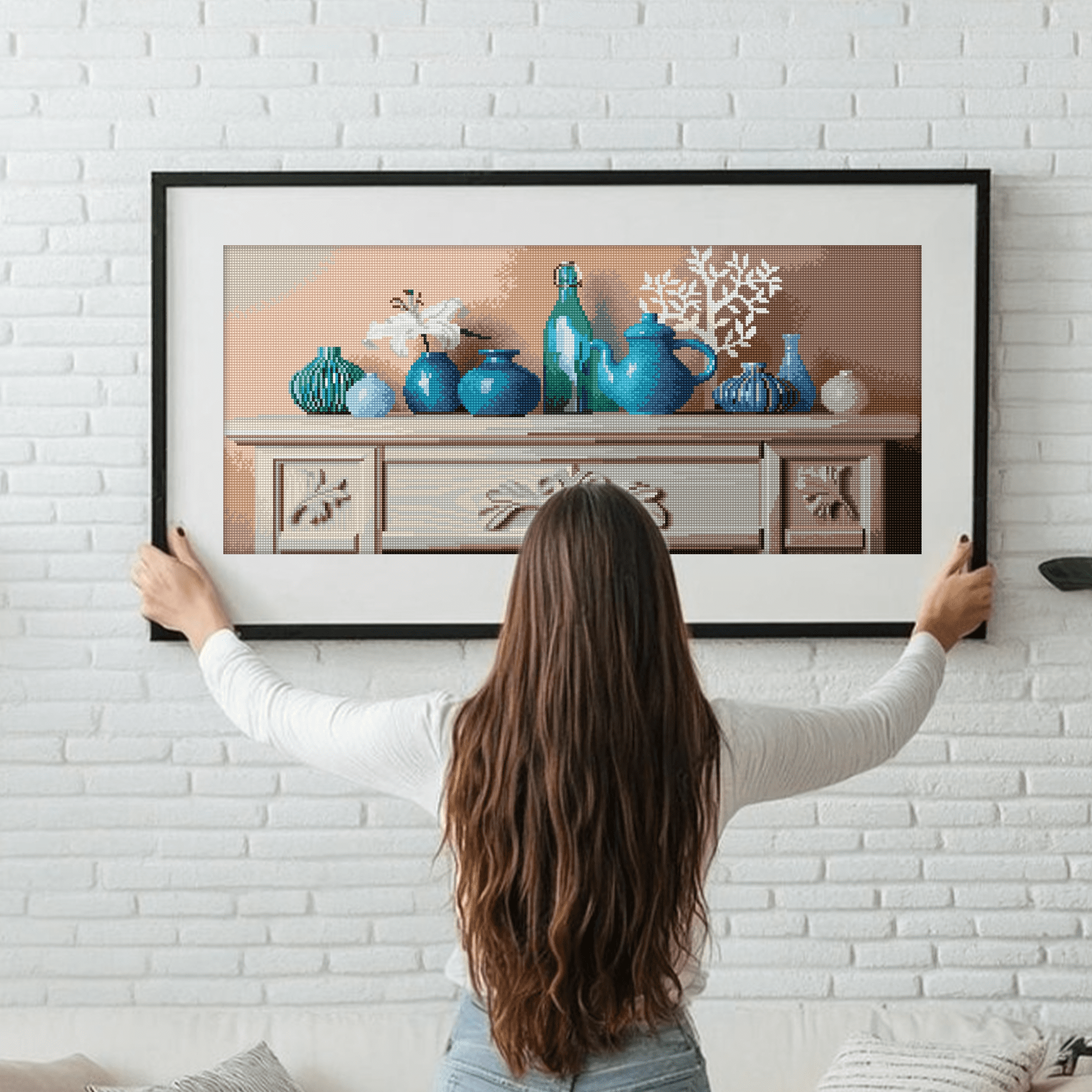 Diamond Dotz Home Decor Diamond Painting Kits for Adults - Diamond Art Kits a Relaxing Creative Craft Kit with Dotz Gems 28.4"x12.6"