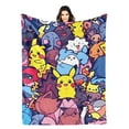thumbnail image 1 of Pokémon Character Mashup Flannel Blanket - Cute Fan-Friendly Plush Throw-30"x40", 1 of 5