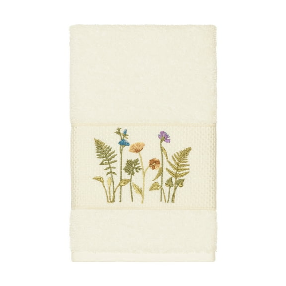Authentic Hotel and Spa  Rose Turkish Cotton Wildflowers Embroidered Hand Towel