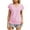 Pink, variant on Shirts for Women Trendy Hollow Out V-Neck Short Sleeve Tops Casual Loose Fit Daily Work Sports T Shirts with Pockets