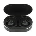 thumbnail image 3 of Auriculares Bluetooth estéreo impermeables con cancelación de ruido, auriculares inalámbricos con micrófono, gancho para la oreja para conducir, deportes, viajes, color negro, 3 of 12