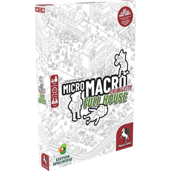MicroMacro : Crime City : Full House - Jeu de Société par Pegasus Spiele 1-4 Joueurs &amp;&amp;&amp;&amp;&amp;147; Jeux de Société pour Famille &amp;acrc;&amp;&amp;128;&amp;&amp;&amp;&amp;&amp;-15-45 Minutes de