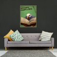 thumbnail image 2 of Nawypu  Funny Pigeon Bird Reading Book Print, Humor Signs Bathroom Wall Decor, Bathroom Quote Wall Art, Retro Restroom Decor, Fun Toilet Poster Prints, Framed Canvas, 2 of 4