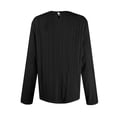 thumbnail image 3 of LWavelet Lace Long Sleeve Blouse Womens Plus Size Stylish Easy to Match Daily Casual Loose Fit Top Black 2XL, 3 of 4