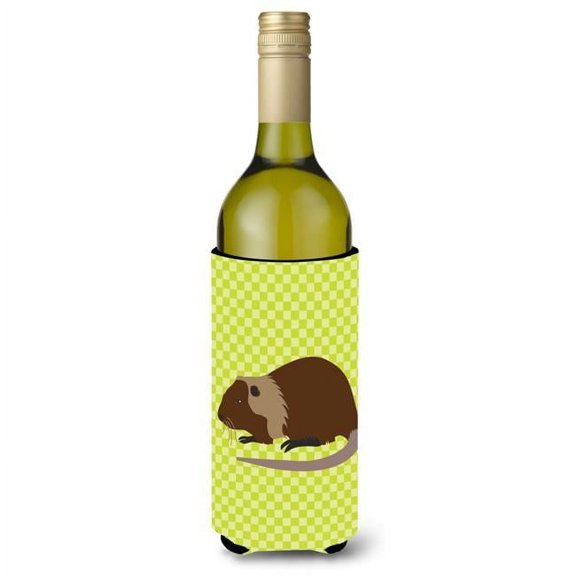 Carolines Treasures BB7705LITERK Coypu Nutria River Rat Green Wine Bottle Beverge Insulator Hugger