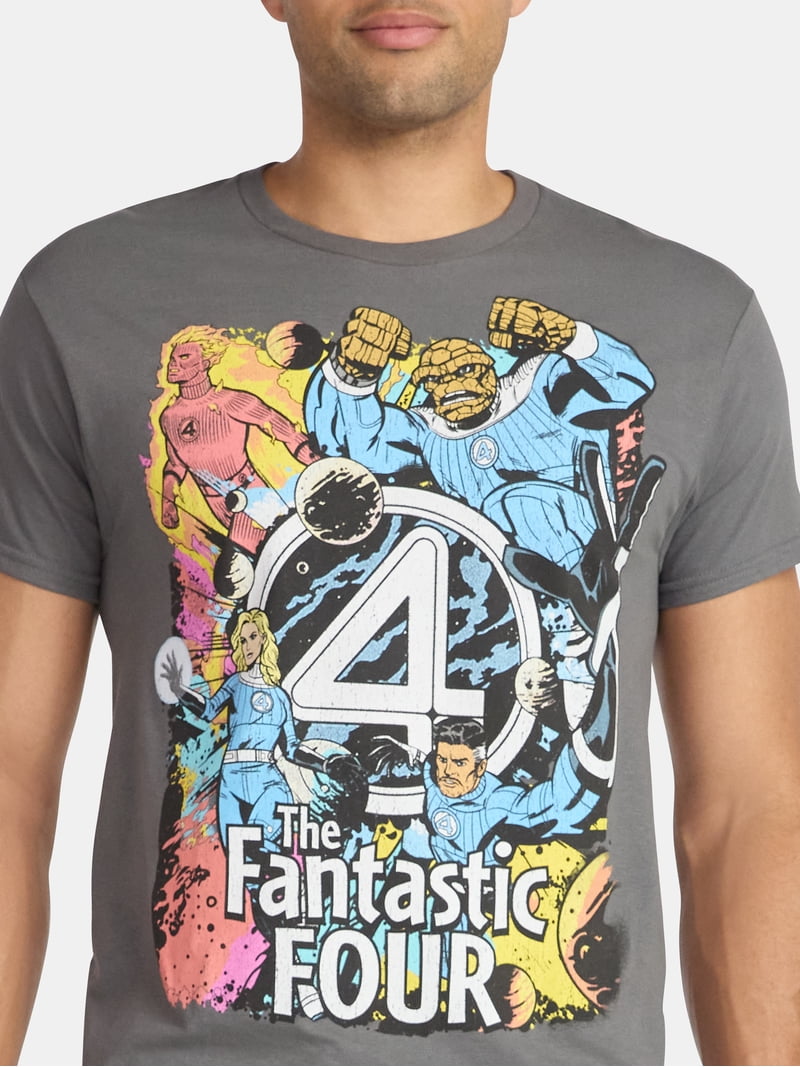 Fantastic Four Men's and Big Men's Graphic Tee with Short Sleeves
