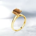thumbnail image 4 of Gem Stone King 10K Yellow Gold Brown Tiger Eye Women Ring (1.50 Cttw, Oval 9X7MM, Gemstone Birthstone, Available in Size 5, 6, 7, 8, 9), 4 of 4