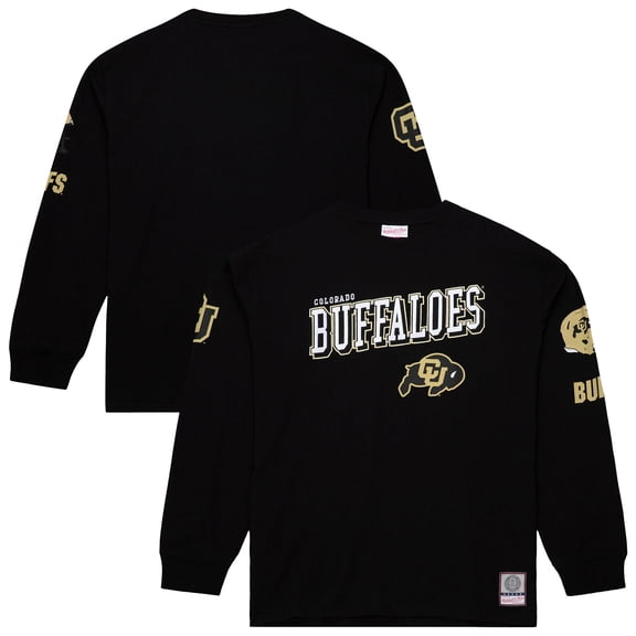 Men's Mitchell & Ness Black Colorado Buffaloes Training Camp Long Sleeve T-Shirt