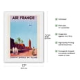 thumbnail image 2 of Marrakech Morocco - North Africa by Plane - France - Vintage Airline Travel Poster by Maurice Guiraud-Riviére c.1934 - Japanese Unryu Rice Paper Art Print (Unframed) 17 x 22 in, 2 of 4
