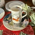 thumbnail image 3 of STP Goods Winter Forest Bone China Dessert Plate Set of 2 in Gift Box 7.5" (19 cm) Vintage Plates Appetizer Plates Salad Plates Christmas Collection, 3 of 12