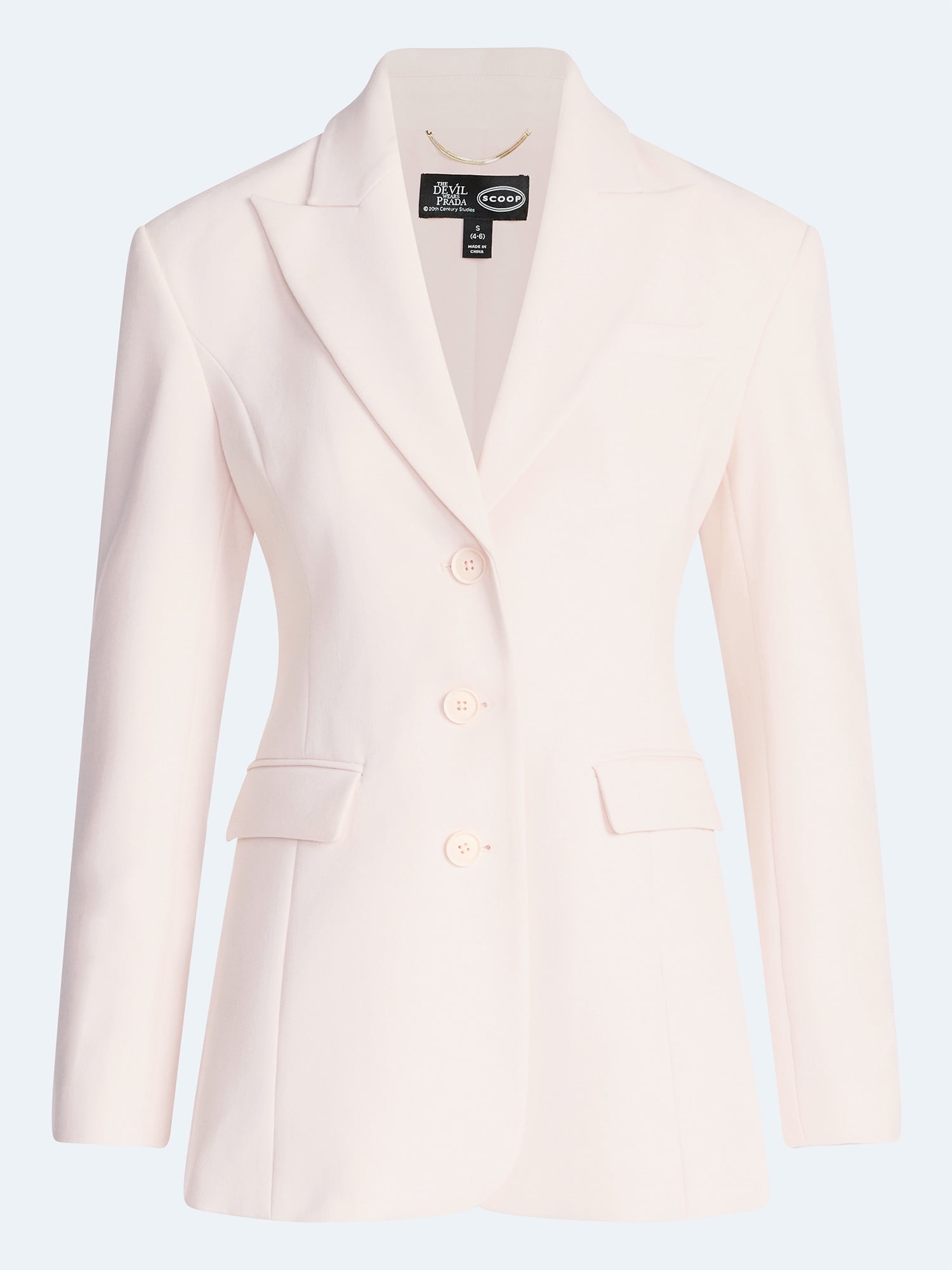 Devil Wears Prada Scoop Collection Women's and Women’s Plus Single Breasted Blazer, Sizes XS-4X
