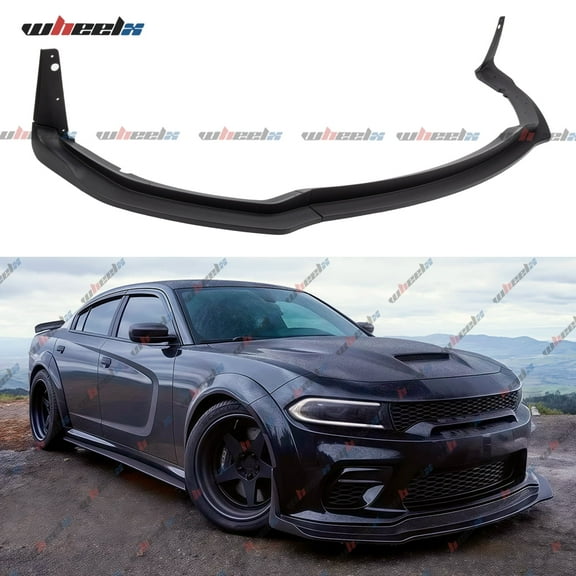 Front Lip Compatible with 2020-2023 Dodge Charger Hellcat Scat Widebody, H Style Bumper Air Dam Lower Chin Splitter Protection Body Kit Fits for 2020 2021 2022 2023 (Matte Black)