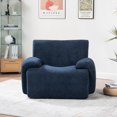 thumbnail image 3 of Leumius 43" Oversized Accent Chair,Boneless Upholstered Single Sofa Chair,Comfy Chenille Armchair Reading Lounge Chair with Deep Seats for Living Room,No Assembly Required,Navy, 3 of 10