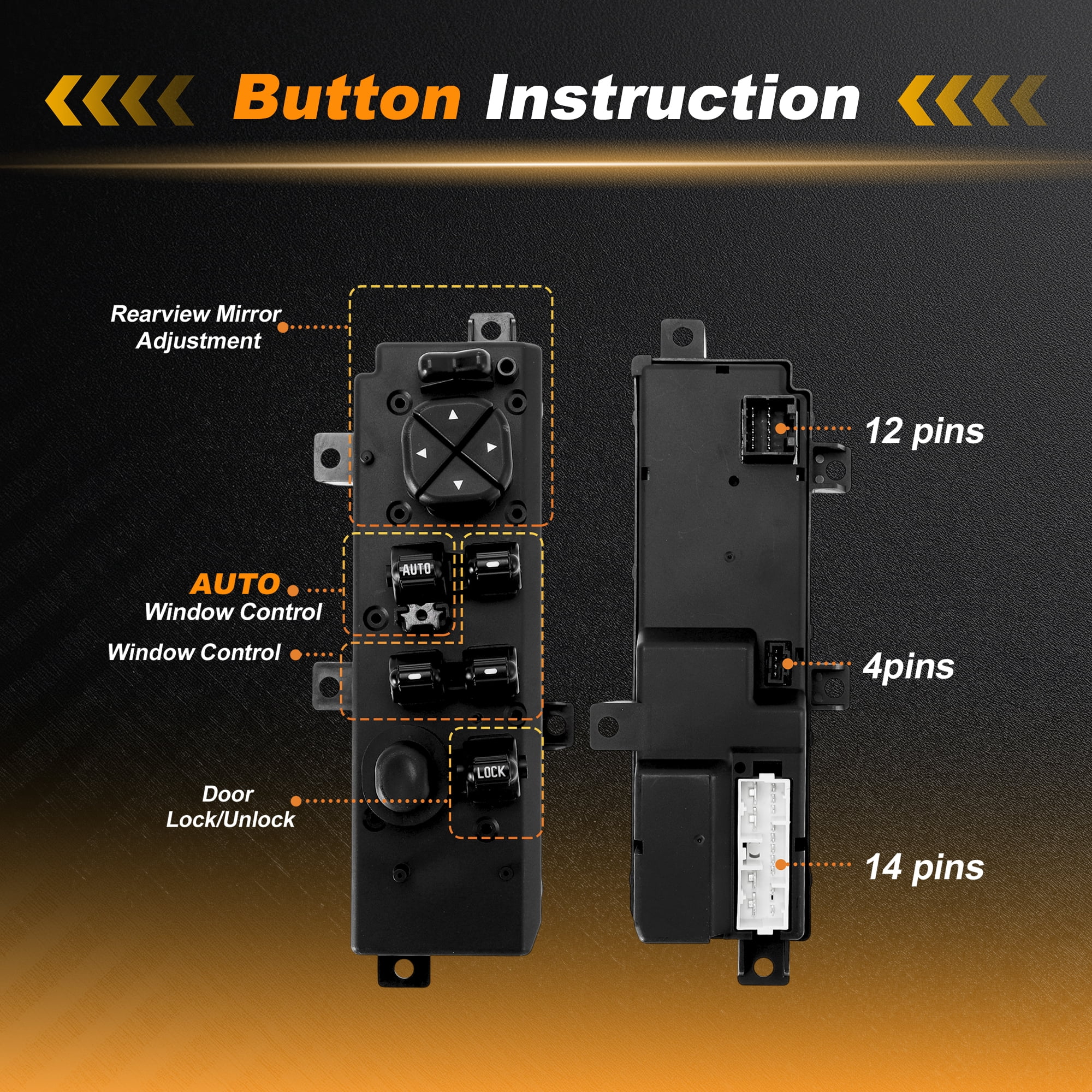 Unique Bargains Driver Side Power Window Switch for Jeep Grand Cherokee 1999-2004