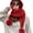 Red, variant on Ushanka Hat Beanies Hat for Outdoor Warm Trapper Neck Warmer Furry Lining