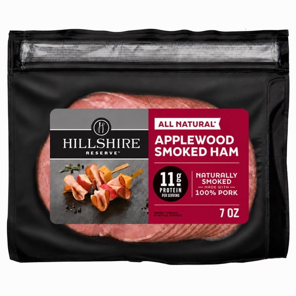 Hillshire Reserve Applewood Smoked Ham, All Natural Lunch Meat, 7 oz