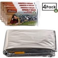 thumbnail image 7 of (2 pack) Grizzly Gear Emergency Thermal Sleeping Bags (4 Pack) Weatherproof Mylar Disaster Survival Bivouac | 7 ft x 3 ft | Compact Lightweight Shelter Signal Reflective Utility - Summer Camping, 7 of 7