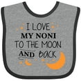thumbnail image 3 of Inktastic I Love My Noni to the Moon and Back Boys or Girls Baby Bib, 3 of 4