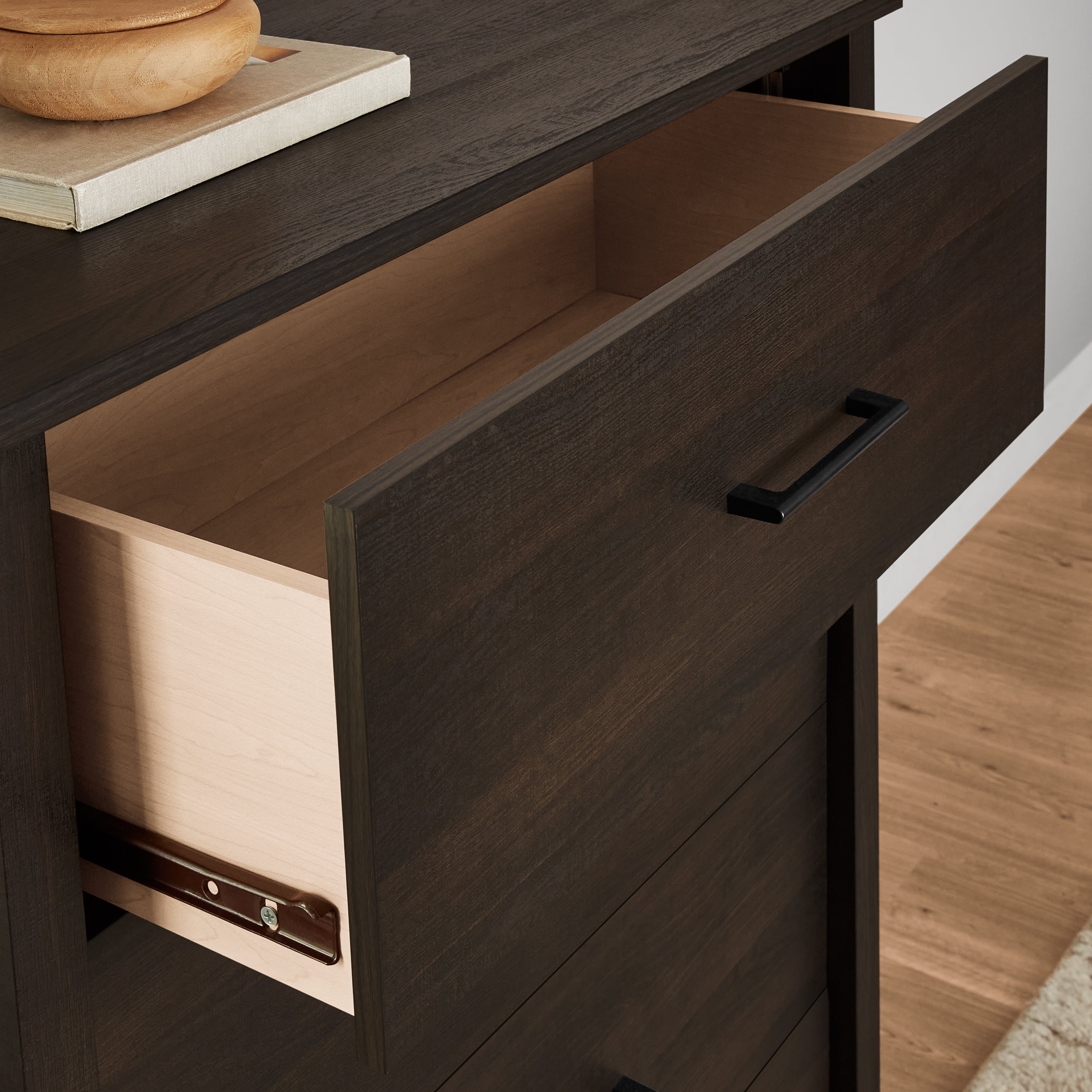 Mainstays Hillside 4Drawer Dresser, Espresso Finish  (图4)