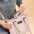 thumbnail image 3 of Montana West Wrangler Women's RFID-Blocking Leopard Print Wallet - Compact Bifold Credit Card Holder with Kiss Clasp, Beige, 3 of 7