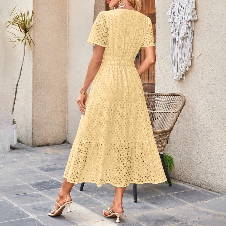 open lace back dress Anderson Maxi Dress, in Pale Yellow Luxe Satin, Size: Large | Show Me Your Mumu