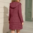 thumbnail image 6 of BXJX Womens Mid-Length Puffer Jackets, Long Sleeve Full Zip Warm Side Pockets Winter Outerwear with Hood Wine Size M, 6 of 8
