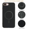 thumbnail image 2 of for iPhone 8 Plus / iPhone 7 Plus Strong Magnetic Case Compatible with Mag-Safe, Luxury Elegant PU Leather TPU Bumper Shockproof Protective Slim Magnetic Phone Cover, Black, 2 of 6