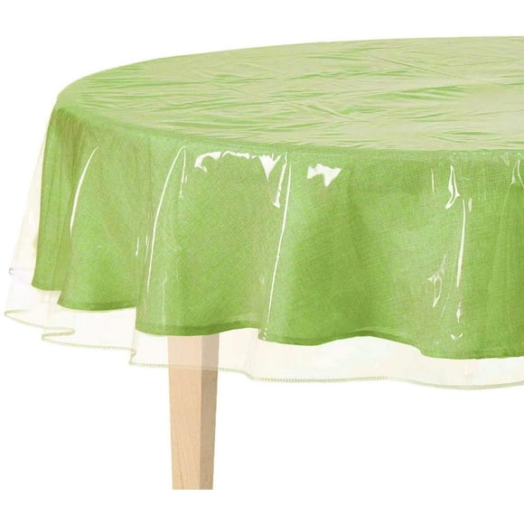 BNYD Clear Plastic Tablecloth Protector Table Cloth Vinyl (70"" Round)