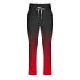 thumbnail image 4 of jjayotai Sweatpants Men, Fashion Gradient Sweat Pants, Loose Fit Track Drawstring Joggers Lounge Pants Athletic Trousers with Pockets Red M, 4 of 4