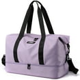 thumbnail image 1 of PlasMaller Gym Bag Sports Travel Duffel Bag Weekender Overnight Bag with Shoes Compartment for Travel, Gym, Yoga, School (Purple), 1 of 6