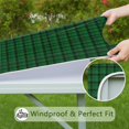 thumbnail image 6 of Green Black Checkerboard Checkered Pattern Square Fitted Tablecloth with Elastic Edge,Square Table Cover,Washable Elastic Table Cover for Home Kitchen Party Decor 34"x34", 6 of 6
