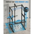 thumbnail image 5 of Sportsroyals 1600lbs Multi-Function Power Rack with Adjustable Cable Crossover System and More Training Attachment, Power Cage for Home Gym, Blue, 5 of 9