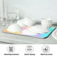 thumbnail image 5 of Iauyy Dish Drying Mat for Kitchen Counter, Super Absorbent & Hanging 16x18 / 18x24 Inch (S/M) A Rainbow Hues, 5 of 8