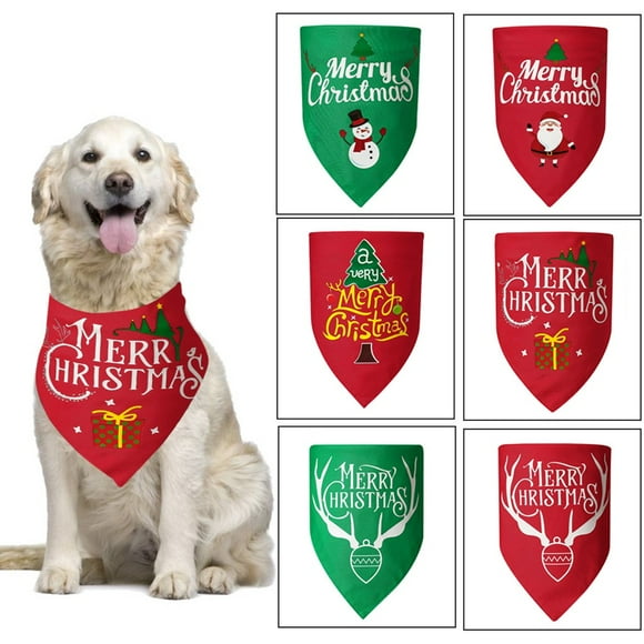 Xihbxyly Bufanda Navideña para Mascotas, Diseño Transpirable, Tela Suave y Cómoda, Accesorio para Fiestas, Ideal para Perros y Gatos, Cuello Ajustable, Tamaño 70 X 48 X 43 Cm.