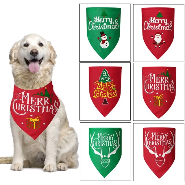 Fiudx Bufanda Navideña para Mascotas, Diseño Transpirable, Tela Suave y Cómoda, Accesorio para Fiestas, Ideal para Perros y Gatos, Cuello Ajustable, Tamaño 70 X 48 X 43 Cm.