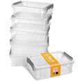 thumbnail image 1 of Caja de lápices Sooez extra grande de plástico, paquete de 6, gris, 1 of 7