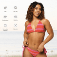 thumbnail image 5 of Sunset Vibes Striped Bikini Set Orange & Pink, 5 of 5