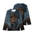 thumbnail image 4 of Boys Tshirts Child Boys Cheetah Crew Neck Long Sleeve T Shirt Cartoon Graphic Casual Top, 4 of 7
